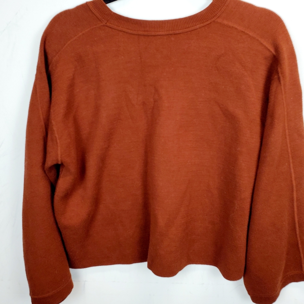 Vince Rust Color Wool Crewneck Sweater Size Xs - image 6